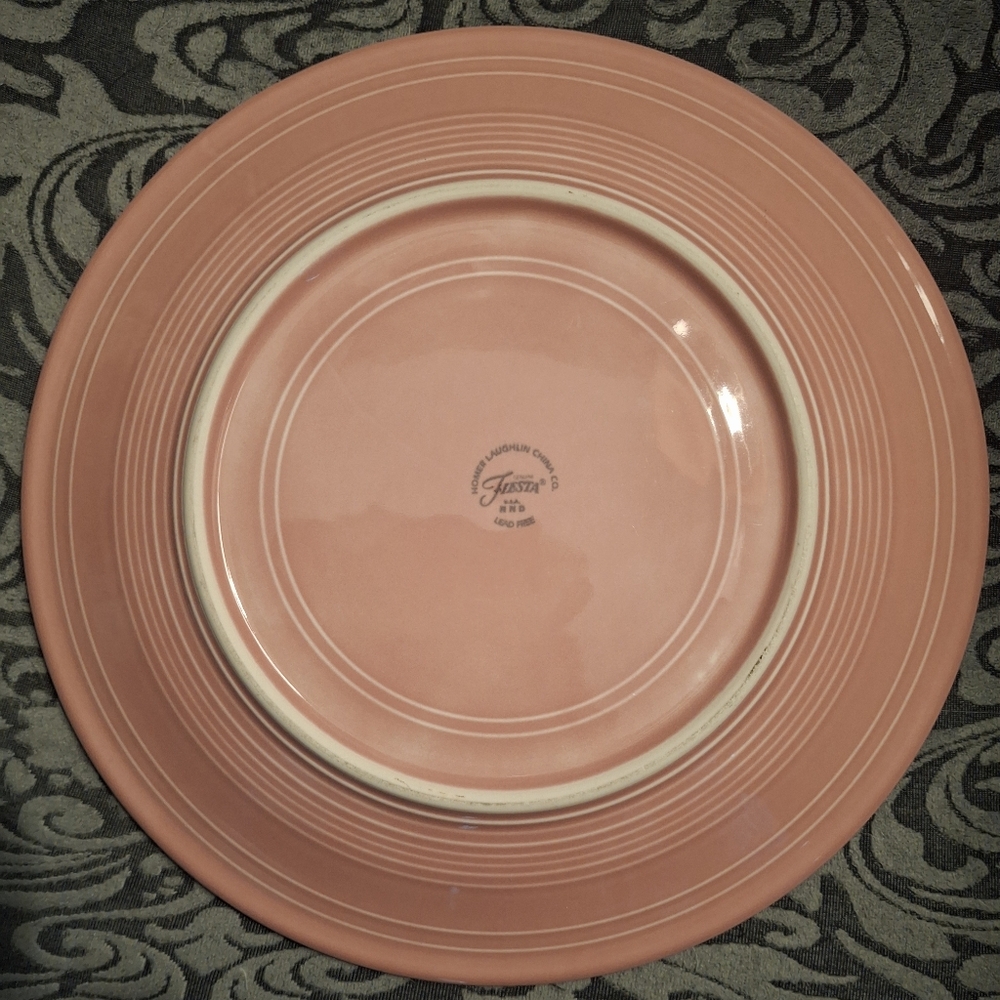 Fiesta Ware Pink Chop Plate 11 3/4" Vintage Large Serving Piece - Picture 2 of 2